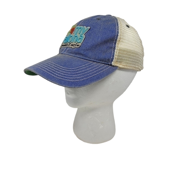 LEGACY MY aloha Paddle & Surf Cap snap back Mesh Hat Trucker Denim T06 - Picture 2 of 10